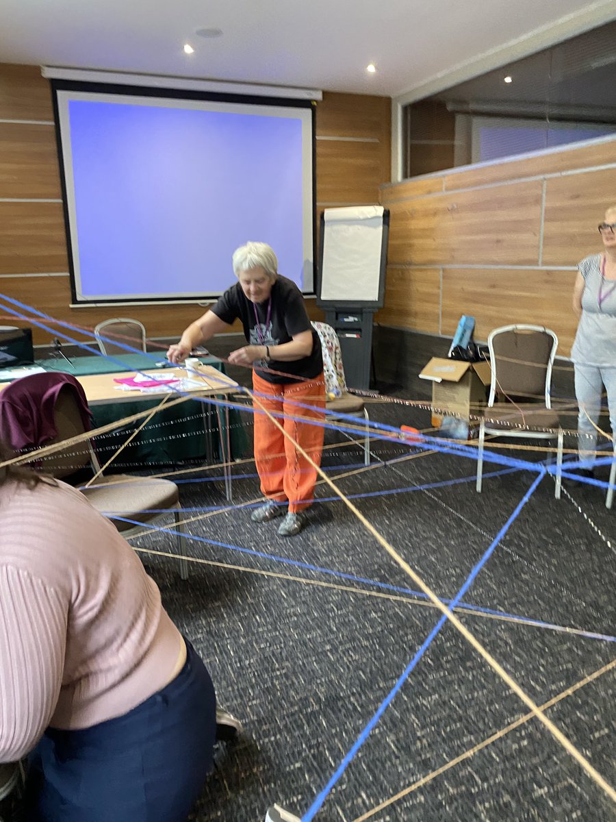 MollieBoss's tweet image. Great weekend at the @WDI_UK conference.
Amazing speakers. Thank you all.
Thoroughly enjoyed creating a wool web.
The positive note we ended on, with a poem courtesy of Churchill and Jo, gives renewed hope that things are achanging!
#WDIConference2025