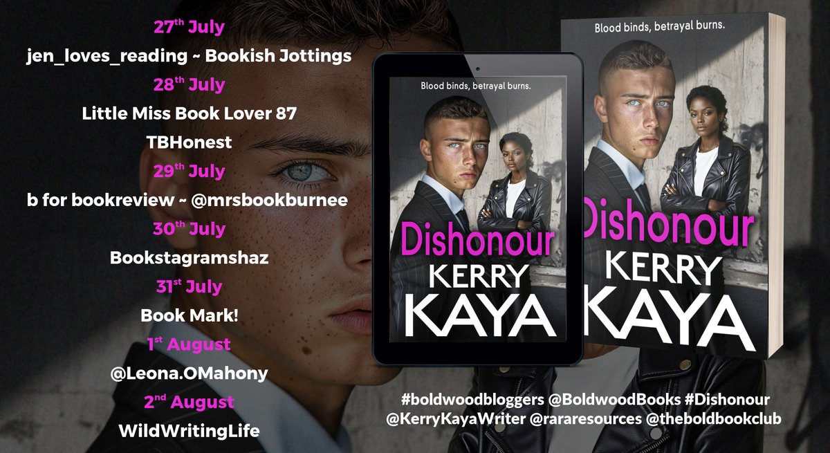 BookishJottings's tweet image. Readers will be on the edge of their seats with @KerryKayaWriter&apos;s #Dishonour published by @BoldwoodBooks. Read the @BookishJottings review here: bookishjottings.com/2025/07/27/dis… @rararesources #BoldwoodBloggers #BookReview #CrimeFiction #Thrillers