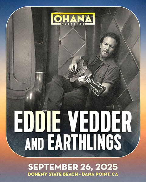 UltimateFests's tweet image. Singer, musician, songwriter and @PearlJam guitarist @eddievedder and the Earthlings will headline @TheOhanaFest in California on the 26th September!
Tickets are available here: buff.ly/CSp6jo2
#musicfestival #festivals4all #usfestival #california #ultimatefestivalguide