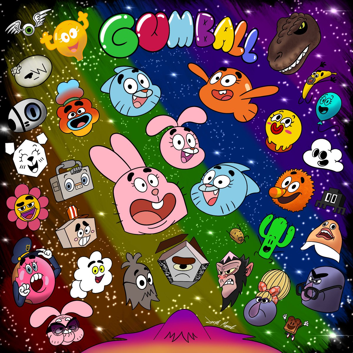 JosephManuelC's tweet image. “Is this really a wonderful world, world, world?”

New season tomorrow. Never thought I’d be this excited for a show like this, but here we are! Excited?
#Gumball
#TAWOG #TWWWOG
#TheAmazingWorldOfGumball 
#TheWonderfullyWeirdWorldOfGumball
#digitalart #fanart #characterart