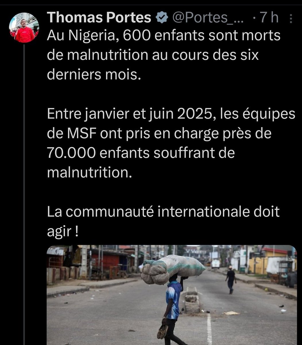 halteconnerie's tweet image. 🚨⚠️ Point terminologie important de @portes_thomas: quand il n'y a pas de Juifs à blâmer, "famine" se prononce☝️"malnutrition".
Même à 600 enfants morts.
Et une pierre, deux coups: après un tweet sur le Nigéria, il peut recommencer à en commettre 10x/jour sur Gaza.
Tout bénef