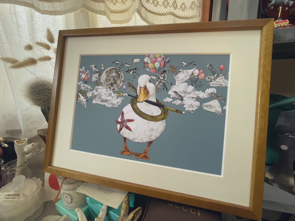 caperin_77's tweet image. お嫁にいきます🪿お迎えありがとうございます!おきにいりの作品なので嬉しいです👏今期出してる絵たちは結構みんなおきにいりなのですが💪