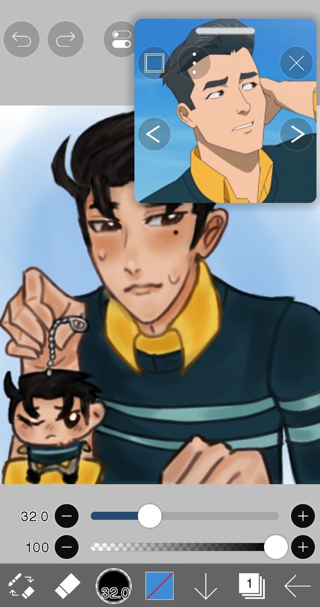 Maxskullas's tweet image. hehe wip of #markgrayson 💢