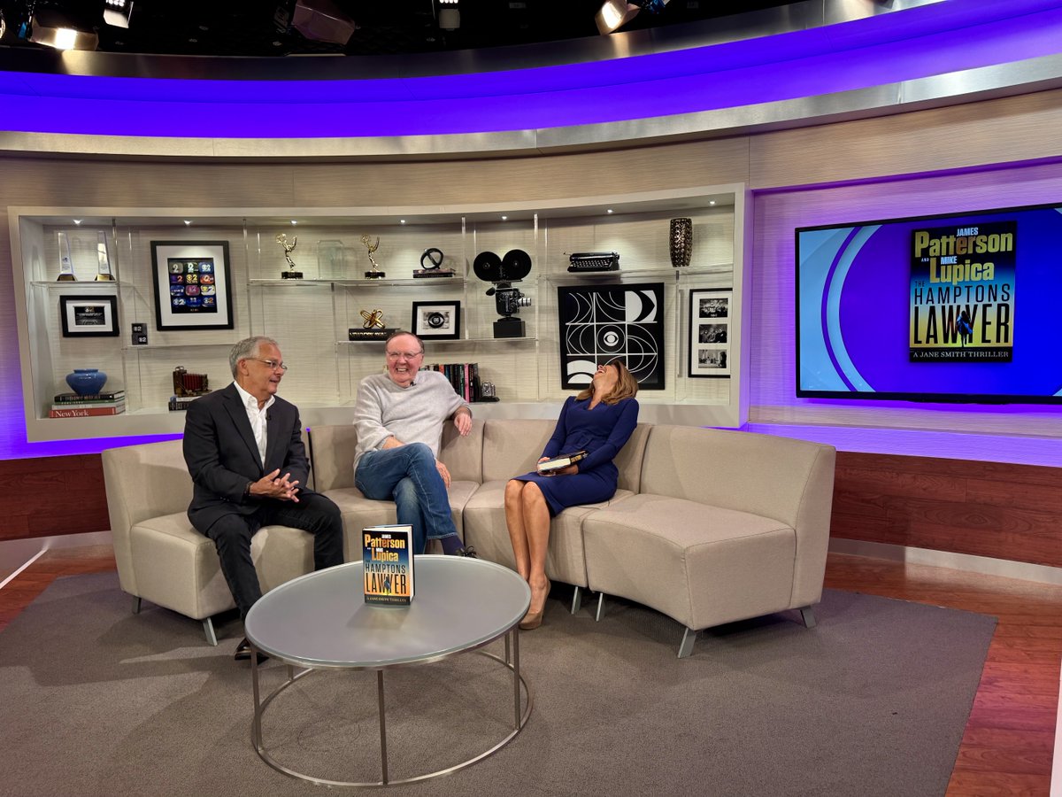 James Patterson (@jp_books) on Twitter photo Some #BTS pics from our visit with <a href="/MaryCalviTV/">Mary Calvi</a> at @cbsnewyork! Have you read THE HAMPTONS LAWYER? bit.ly/3YO68QD
<a href="/MikeLupica/">Mike Lupica</a> #ClubCalvi Some #BTS pics from our visit with <a href="/MaryCalviTV/">Mary Calvi</a> at @cbsnewyork! Have you read THE HAMPTONS LAWYER? bit.ly/3YO68QD
<a href="/MikeLupica/">Mike Lupica</a> #ClubCalvi