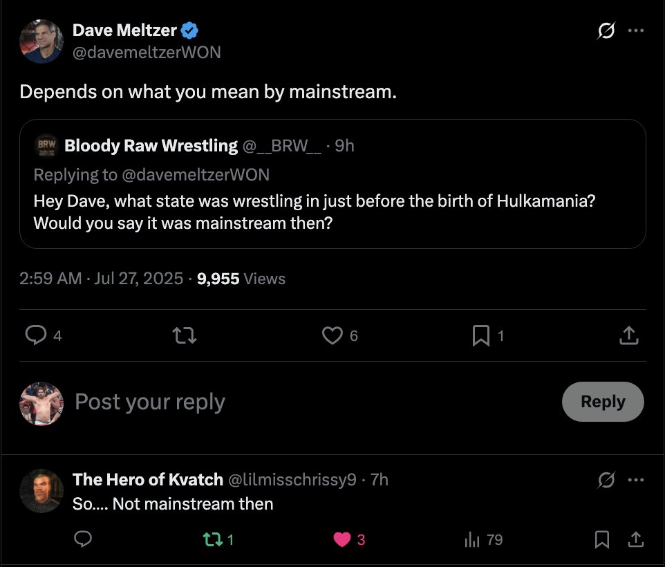 FinalBossXL's tweet image. Dave Meltzer says Hulk Hogan wasn't the top wrestler, but then openly admits he doesn't know whether the period before Hulk Hogan WAS MAINSTREAM.
HOLY FUCKING SHIT... WHAT A FUCKING IDIOT!!!!!!!!!!!!!!!!!!