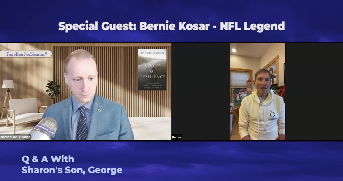 togetherforsharon (@togetherforsha1) on Twitter photo Q & A with Sharon’s son, George Episode 121: Bernie Kosar NFL Legend
youtu.be/FK0H8cRbUjM
TogetherForSharon® In memory of my mother, Sharon to voice awareness & hope for a Parkinson's Disease cure.
<a href="/BernieKosarQB/">Bernie Kosar</a> Q & A with Sharon’s son, George Episode 121: Bernie Kosar NFL Legend
youtu.be/FK0H8cRbUjM
TogetherForSharon® In memory of my mother, Sharon to voice awareness & hope for a Parkinson's Disease cure.
<a href="/BernieKosarQB/">Bernie Kosar</a>