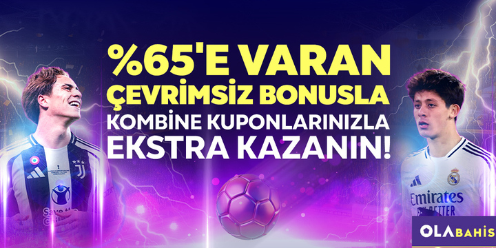 olabahisonline's tweet image. 📈 %65'E VARAN ÇEVRİMSİZ BONUSLA OLABAHİS'TE KOMBİNE KUPONLARINIZ EKSTRA KAZANDIRACAK! 🤑
💵 Kazancınızı katlamak için siz de hemen Betconstruct sağlayıcısında kombine kuponunuzu yapın t2m.io/txolabhs
