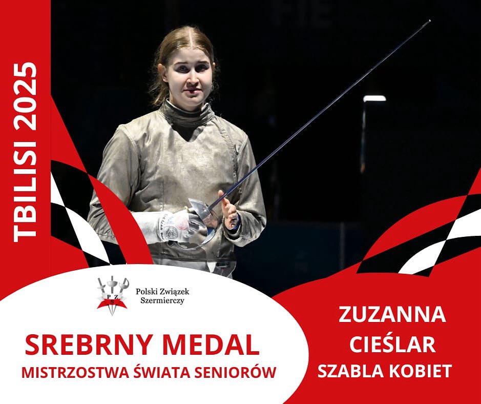 PZSzerm's tweet image. Zuzanna Cieślar WICEMISTRZYNIĄ ŚWIATA ‼️ 🤺
Wielkie gratulacje ‼️ 🇵🇱
@SPORT_GOV_PL