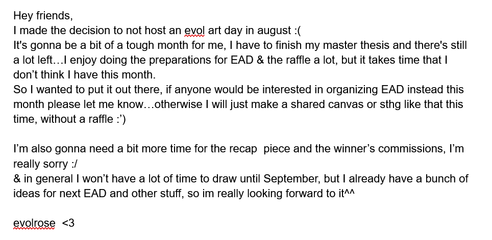 evolrosedoodles's tweet image. hey, would anyone be interested taking the host role for evol art day in august?
