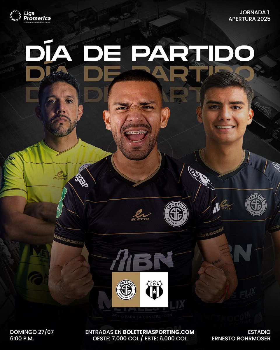 ¡Hoy volvemos a jugar en la Casa de los Pura Vida, hoy juega Sporting! 🤍🖤, vamos por ese gane Albinegro ✅⚽

🎟️ Conseguí tus entradas aquí👀: boleteriasporting.com/ordertickets.a…

#somossporting #somospuravida