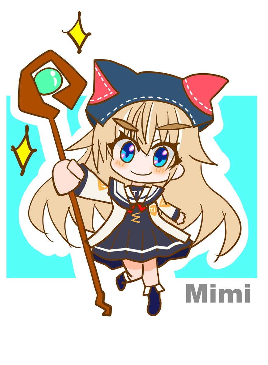 nonono_ex_extra's tweet image. うちの子ミミちゃん(∩´∀｀)∩
冒険者服と通常学生服で描きましたー✨