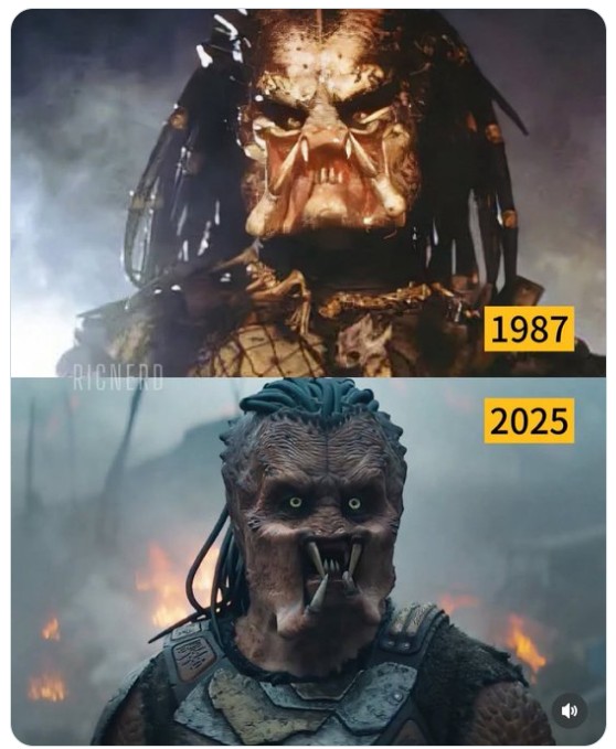 ThierryTout's tweet image. Avez-vous remarqué ?
Prédator a changé de look.
Même lui a cédé au wokisme ? 😳