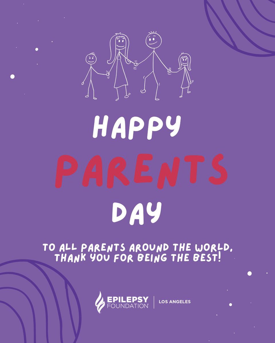 EpilepsyFdnLA's tweet image. Happy Parentsโ Day! ๐ Today we celebrate the incredible parents and guardians who support their children with love and dedication every day. Your strength and resilience inspire us all. ๐