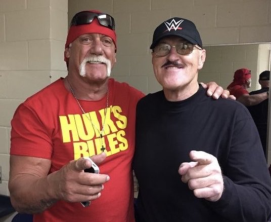 SGT SLAUGHTER (@_sgtslaughter) on Twitter photo <a href="/HulkHogan/">Hulk Hogan</a> & I Took A Break (During The Shooting of The Radio Shack Commercial We Did For The 2014 <a href="/SuperBowl/">Super Bowl</a>) To Talk About Our Families, Reminiscing About Our Past Both In & Out of The Squared Circle. I Called Hulk My Golden Goose & He Called Me Sgt Innovator!!! <a href="/HulkHogan/">Hulk Hogan</a> & I Took A Break (During The Shooting of The Radio Shack Commercial We Did For The 2014 <a href="/SuperBowl/">Super Bowl</a>) To Talk About Our Families, Reminiscing About Our Past Both In & Out of The Squared Circle. I Called Hulk My Golden Goose & He Called Me Sgt Innovator!!!