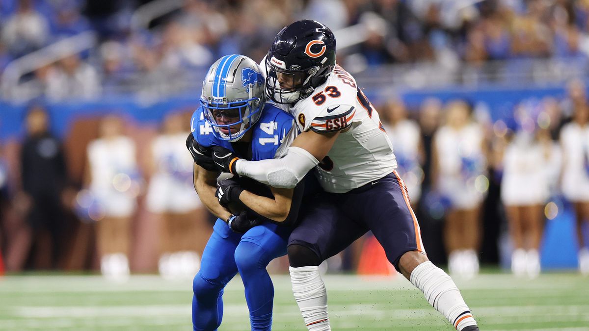TheBearsWire's tweet image. Chicago Bears linebacker T.J. Edwards is enjoying the new defensive scheme brought on by Dennis Allen. bearswire.usatoday.com/story/sports/n…