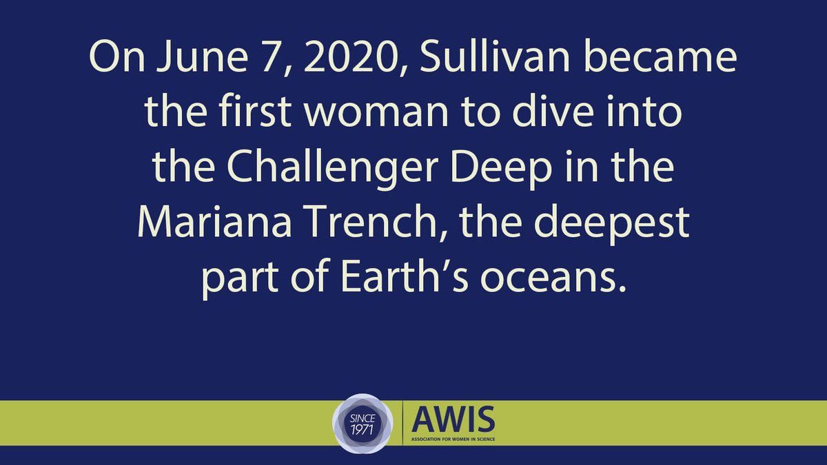 AWISNational's tweet image. Kathryn Sullivan, PhD, is the only person to have both orbited the Earth and descended to the Challenger Deep in the Mariana Trench.
awis.org/historical-wom… #WomenInScience