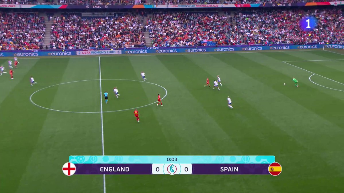 rtve's tweet image. 🏆 ¡COMIENZA la final de la Eurocopa!
España busca su primer título continental ante Inglaterra, vigente campeón.
🇪🇸🏴 En DIRECTO en @La1_tve y rtve.es/deportes/20250…
#EurocopaRTVE #WEuro2025