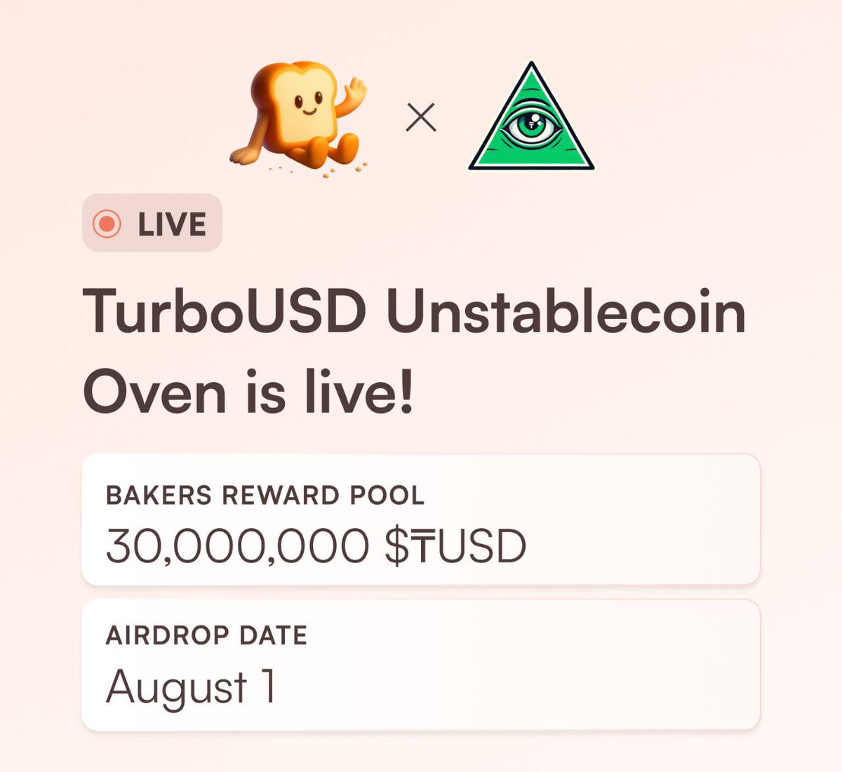 TurboUSD's tweet image. We’ve teamed up with @breadcrumbcash to run a 7-day mind-share sprint for @TurboUSD.

30000000  $₸USD will be split among the top content creators.

How to join

1️⃣ Head to breadcrumb.cash
2️⃣ Connect your X profile and verify wallet
3️⃣ Post or engage with TurboUSD…