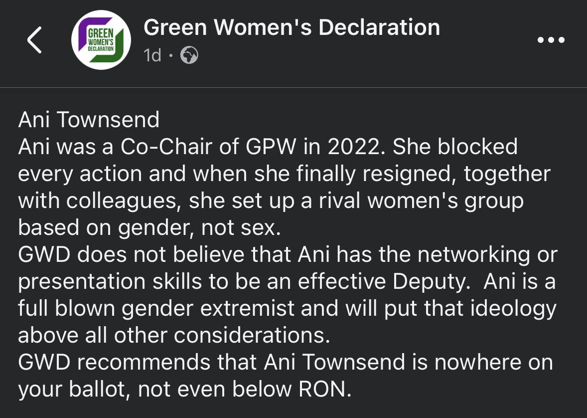 AniST's tweet image. Thank you @GWDeclaration for the enthusiastic encouragement to RON me!
My response?
Trans Right are human rights. An attack on trans rights are an attack on women’s rights, on lesbian rights, on queer rights, on feminism. 🏳️⚧️💪
