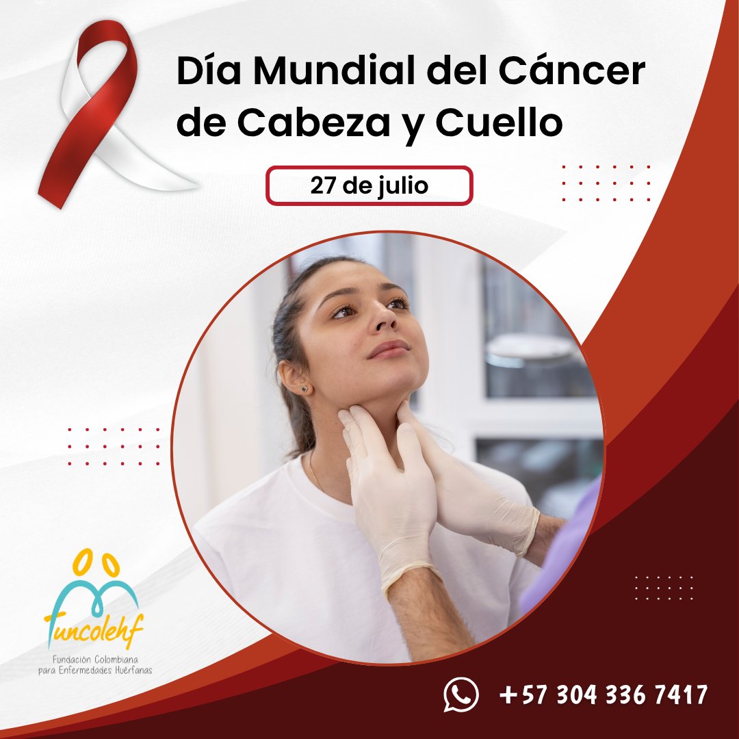 El 27 de julio es el Día Mundial del Cáncer de Cabeza y Cuello una fecha clave para generar conciencia sobre un grupo de cánceres que afectan áreas como boca, lengua, garganta, laringe, nariz y senos paranasales
El diagnóstico temprano es clave para una mejor calidad de vida
💚