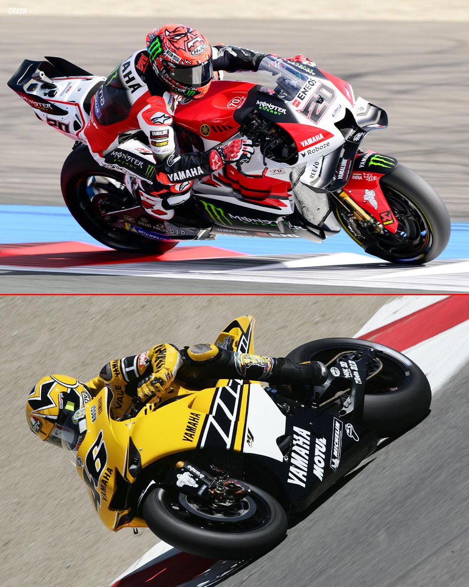 crash_motogp's tweet image. We&apos;ve seen the iconic red and white livery from Yamaha; can we get a yellow and black version at some point this season as well? 😍

#MotoGP