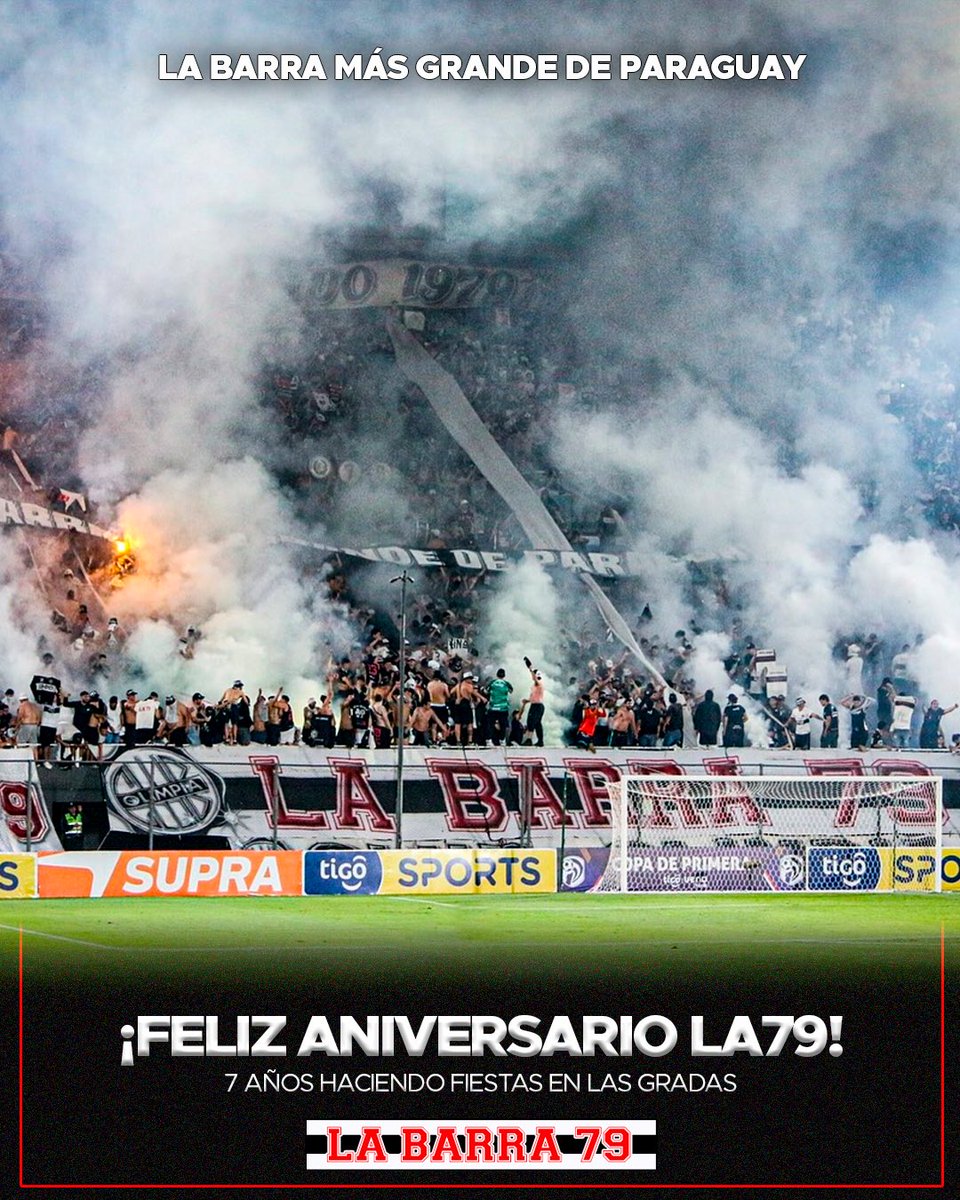 7 años haciendo fiestas en las gradas 🥁🎺

LA BARRA MÁS GRANDE DE PARAGUAY 👊

#LaBarra79 #La79