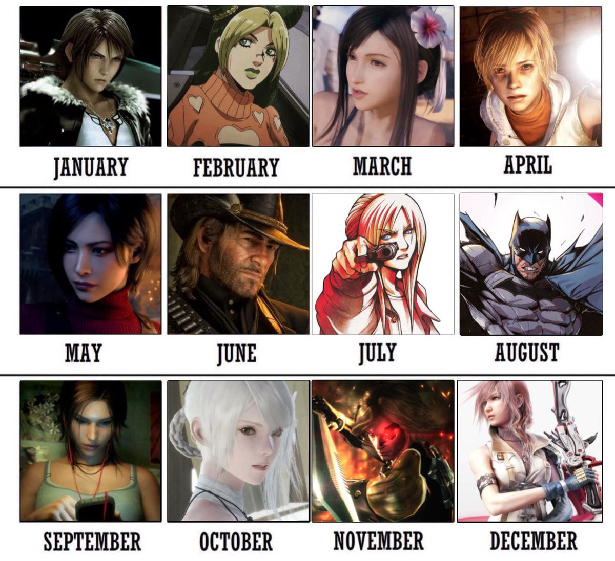 SkyKniight's tweet image. Your birth month, my favourite character