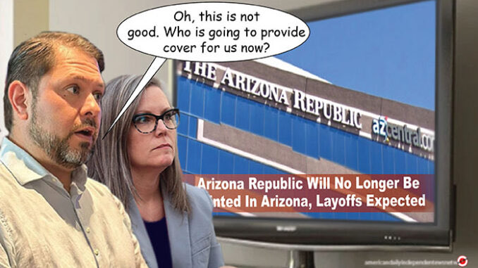 The <a href="/azcentral/">azcentral</a> made the conscious decision to become a propaganda rag for the <a href="/azdemparty/">Arizona Democratic Party</a>.

Now, it’s hemorrhaging subscribers. 

Finally, some good NEWS for Arizonans!

“Who Will Provide Cover? Sunday’s Comic.”

arizonadailyindependent.com/2025/07/26/who…