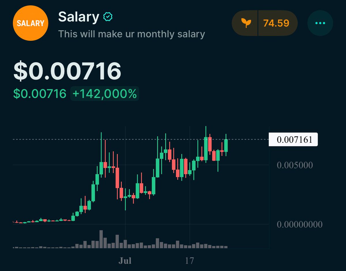 MichaelMcC6986's tweet image. If you trade memes, you probably see hundreds of coins that are being shilled. Thousands of new coins appear every week. Some of them pump, and very few stick. Most fade away into obscurity.

$SALARY coin is different.

It’s not very often that a coin comes along and makes you…
