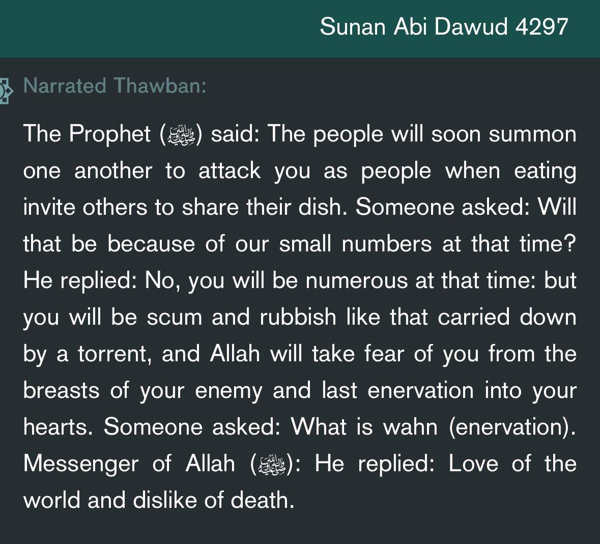 More than 2 billion Muslims and the worst genocide has been inflicted on the best of us right under our noses. No wonder the Prophet ﷺ called us scum and rubbish which is what we are.