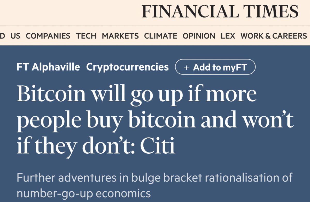 nicrypto's tweet image. Citi charging institutional fees for Reddit-tier takes.