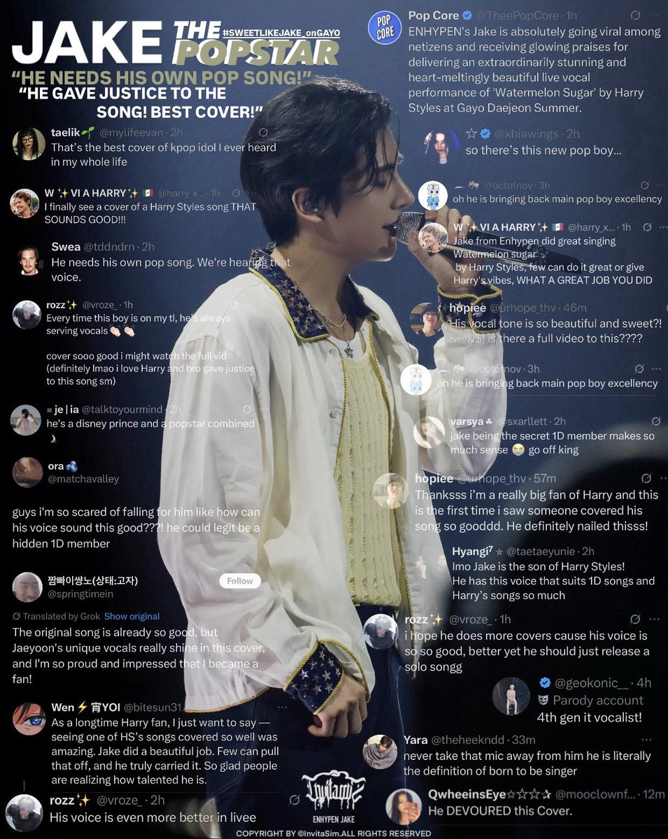yuniearv's tweet image. Jake, you were made for the stage, your voice was born for the spotlight✨
HIGH ON JAKE SUGAR STAGE
#SWEETLIKEJAKE_onGAYO
#ENHYPEN_GayoDaejeonSummer2025
#JAKE #제이크 @ENHYPEN_members