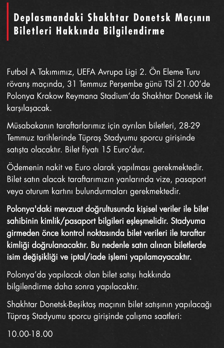 Bir tek bana mı tuhaf geliyor böyle şeyler ? Nakit para ile bilet satışı mı olur bu devirde? Sen Türkiye’nin en köklü kulübüsün <a href="/Besiktas/">Beşiktaş JK</a> 1980 lerde gibi iş mi olur 🤦‍♂️
Neden nakit, bunun matıklı bir açıklaması vardır umarım ?