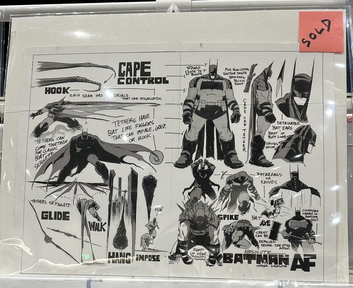 He didn’t win an Eisner this year, but he DID score the BIGGEST modern original art sale at #SDCC2025! Congrats NICK DRAGOTTA on the sale of his wraparound variant cover original art for ABSOLUTE BATMAN #1! First in a series of character design covers! Next up: Absolute Catwoman!