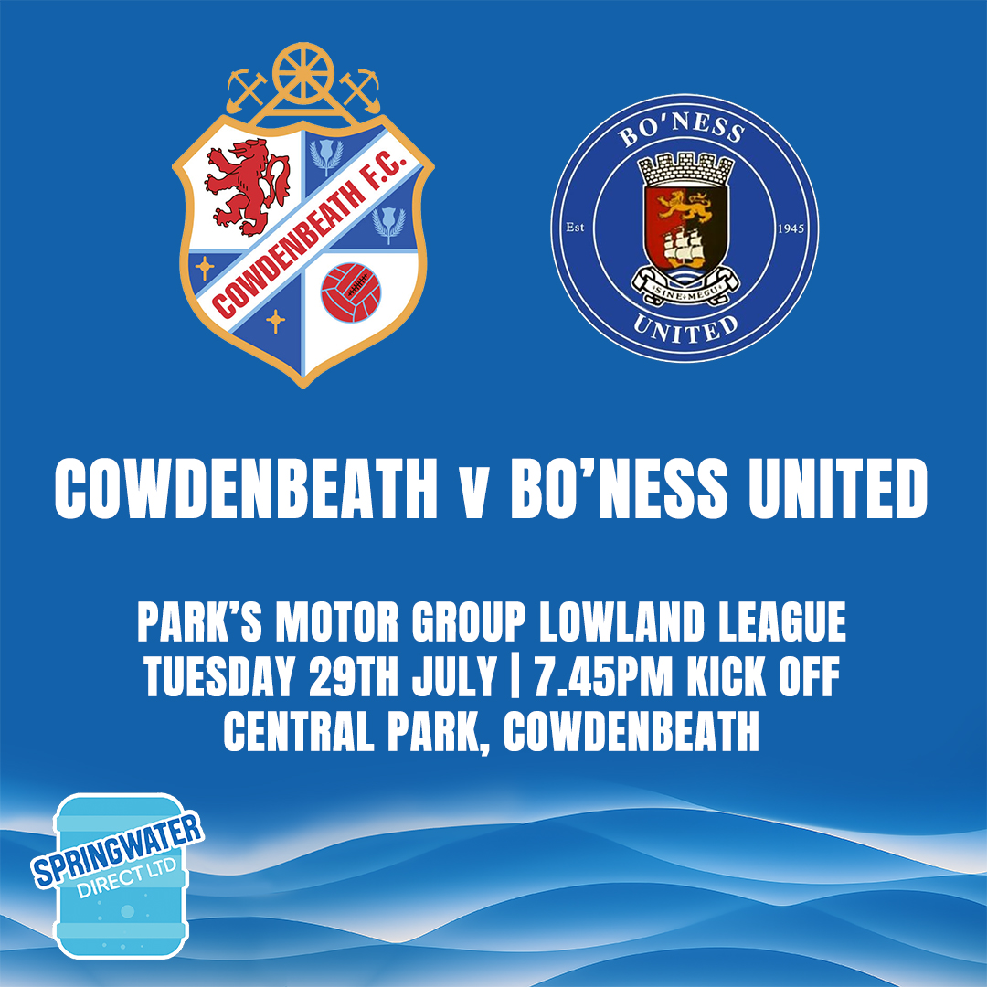 CowdenbeathFC's tweet image. ποΈ Tickets are now on sale for the @parksmotorgroup @OfficialSLFL match v @BonessUnited_FC on Tuesday 29th July - 7.45pm kick off.
Secure your place now by purchasing your ticket online : app.fanbaseclub.com/Fan/Tickets/Seβ¦
Full details and admission prices at cowdenbeathfc.com/index.php?act=β¦