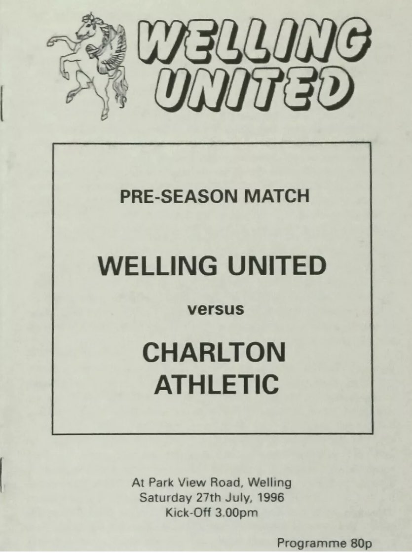 CafcFacts's tweet image. 27/7/1996 Welling United 0 #cafc 5
Paul Mortimer, Shaun Newton, Kevin Lisbie with a brace and Brendan O’Connell with the goals for Charlton Athletic in this pre season friendly at Park View Road on a Saturday afternoon.
Attendance: 2,115