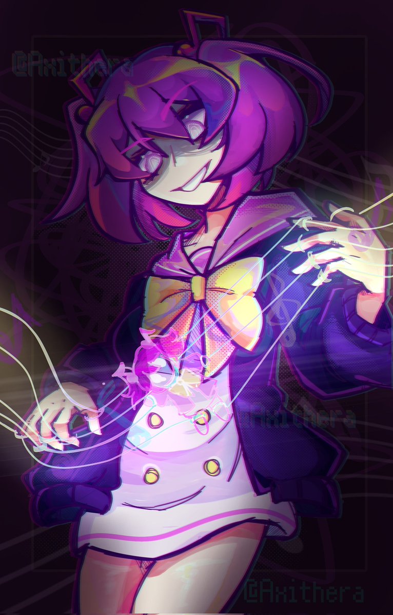Azureriartz's tweet image. Kanade don&apos;t play, she puppeteers 

#sdra #sdra2 #슈단나더