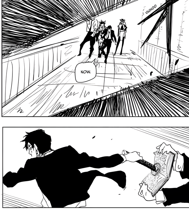 Dynamic_Weeb's tweet image. Couple rough sketch panels in this Kagurabachi chapter, I really truly hope this isn't Hokazono's health deteriorating and is just simply due to time crunch, It's no secret he's pumped out ALOT of colour/double/leadpages in the past years 🥲