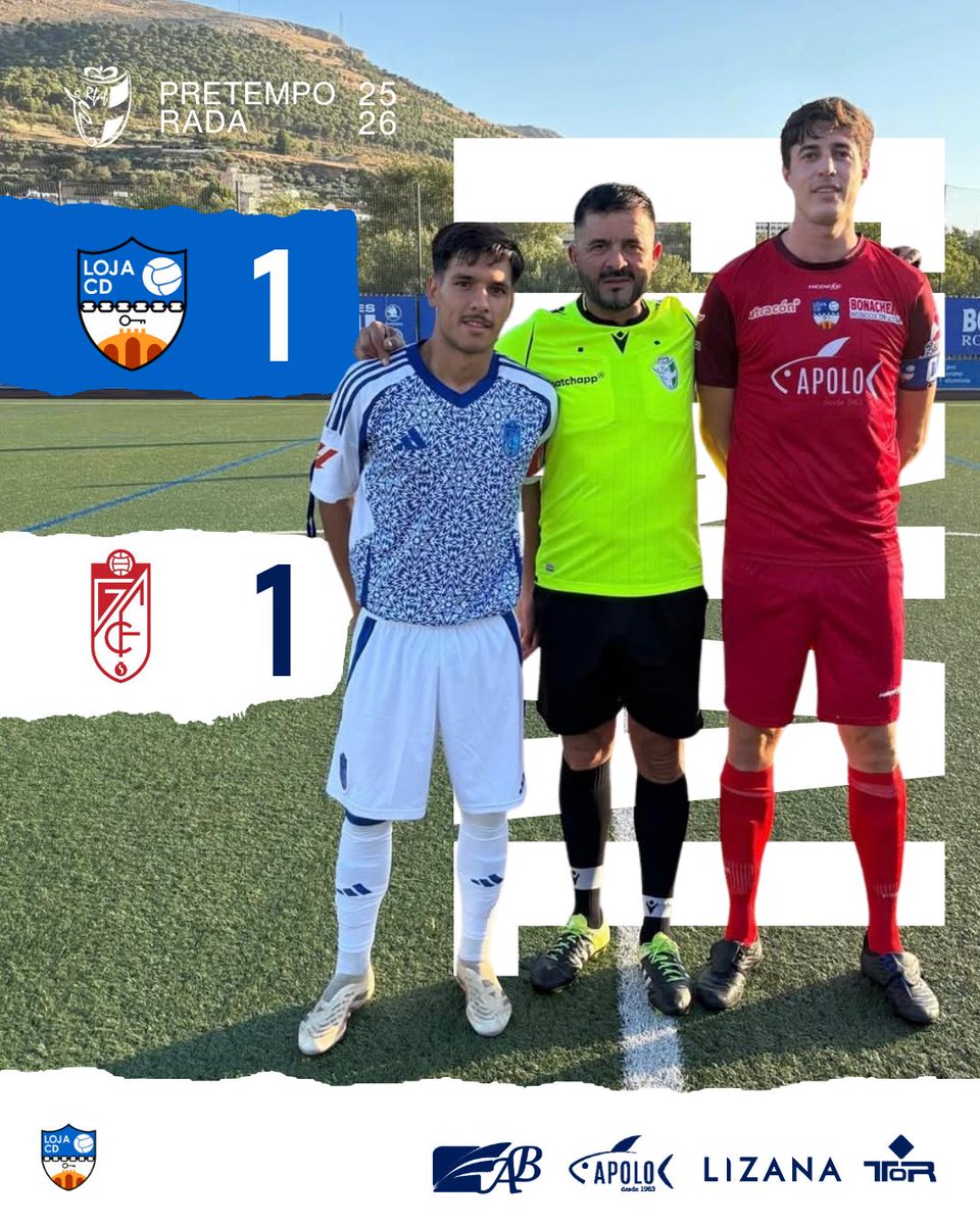 🆚 El pasado viernes empatamos a 1 frente al Recreativo de Granada CF.

¡Seguimos preparándonos!

🔜 Martes, nuevo partido frente a CD Alhaurino.

#somosloja🔵⚪️ #temporada2526