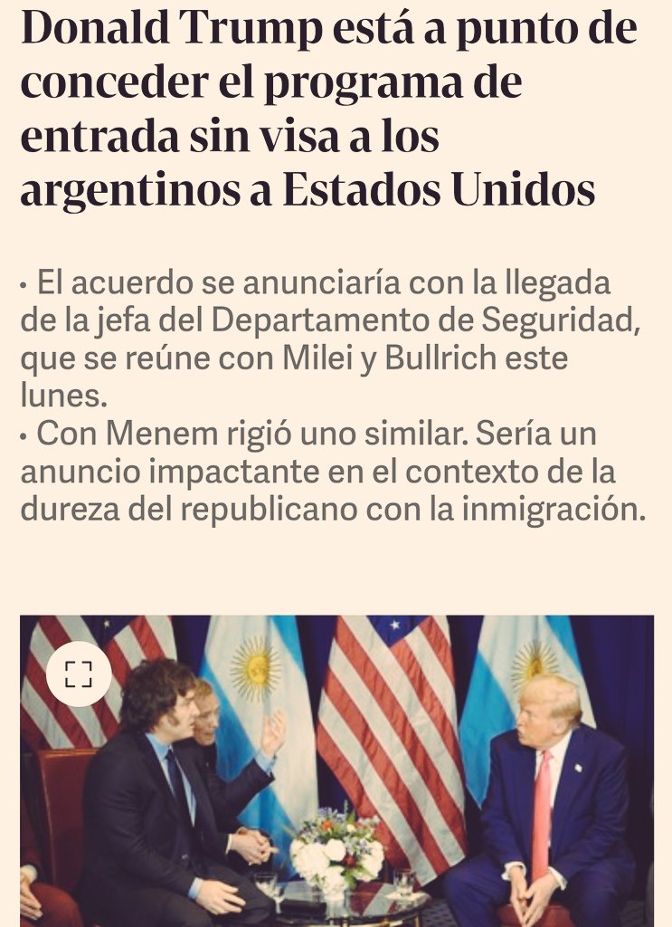 BiondiniCesar's tweet image. Trump concederá a Argentina el ingreso sin visa a EE.UU.
No es generosidad: buscan turismo de clase alta y la fuga de cerebros. Un supuesto guiño a Milei que esconde un movimiento geopolítico para vaciar el futuro de la Patria.