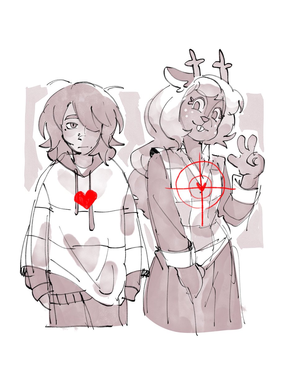 semrielle's tweet image. deer with a target #deltarune