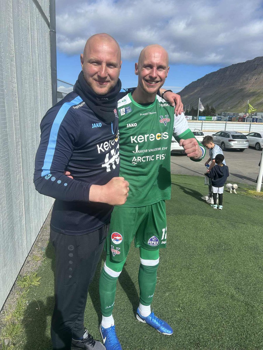 Jón Davíð &amp; Óli Heimis vinirnir ánægðir með þrjú stig og hreint lak í sterkum sigri á ÍBV.