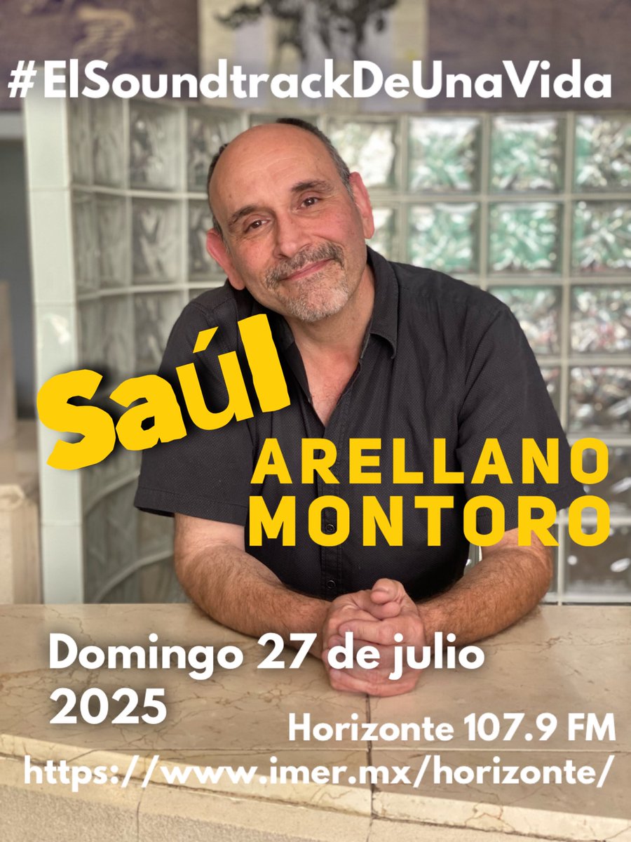 El crítico de cine Saúl
Arellano Montoro con nosotros hoy domingo.
13 hrs por Horizonte 107.9 FM ¡qué emoción!
👇🏼 <a href="/HorizonteJazz/">Horizonte 107.9 FM</a> <a href="/imerhoy/">IMER</a> 
imer.mx/horizonte/