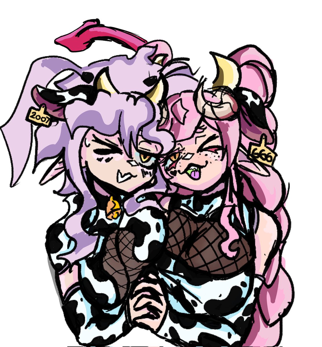 nihthebigboobVT's tweet image. Moo~... Dia!
Duas vaquinhas se esbarraram em vocรช, ambas falam: "Ei garotรฃo, qual de nรณs duas vocรช gostaria de provar o leite primeiro?"๐ฅ
E aรญ? Qual vocรช escolhe?
๐ฎ๐ธ๐