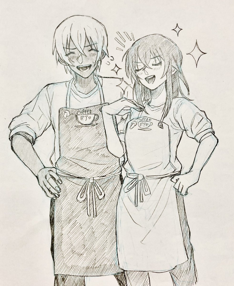 mitune114's tweet image. 『　あむろさんの真似です！！　』

『　僕ってそんな感じですか？　』

あむあず