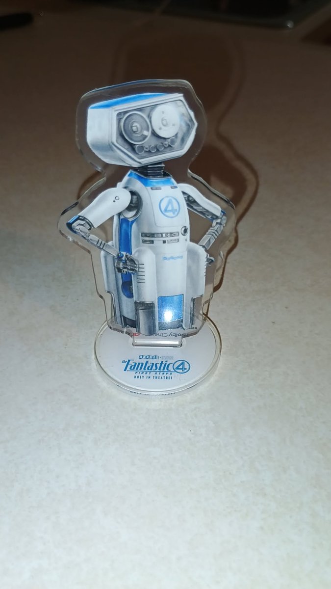 DustyTheApe's tweet image. Picked up this lil H.E.R.B.I.E๐ค๐งโ๐ป Desk Buddy this morning. Was the first to get it at my theatre, had to ask someone to bring them outโบ๏ธ. WE MAKE MOVIES BETTER!!๐ฆ๐ฟ๐๐๐๐ฟ๐ฆ #AMC @AMCTheatres @CEOAdam #AMCTheatres #FantasticFourFirstSteps #FantasitcFour #Dolby #DolbyCinema