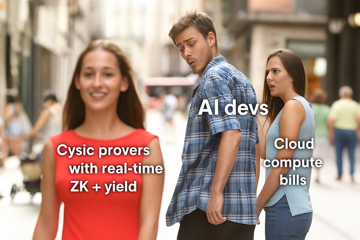 17xOLA's tweet image. AI devs are done simping for centralized cloud compute @cysic_xyz real time provers just walked by and yeah.. they yield🙂↔️
