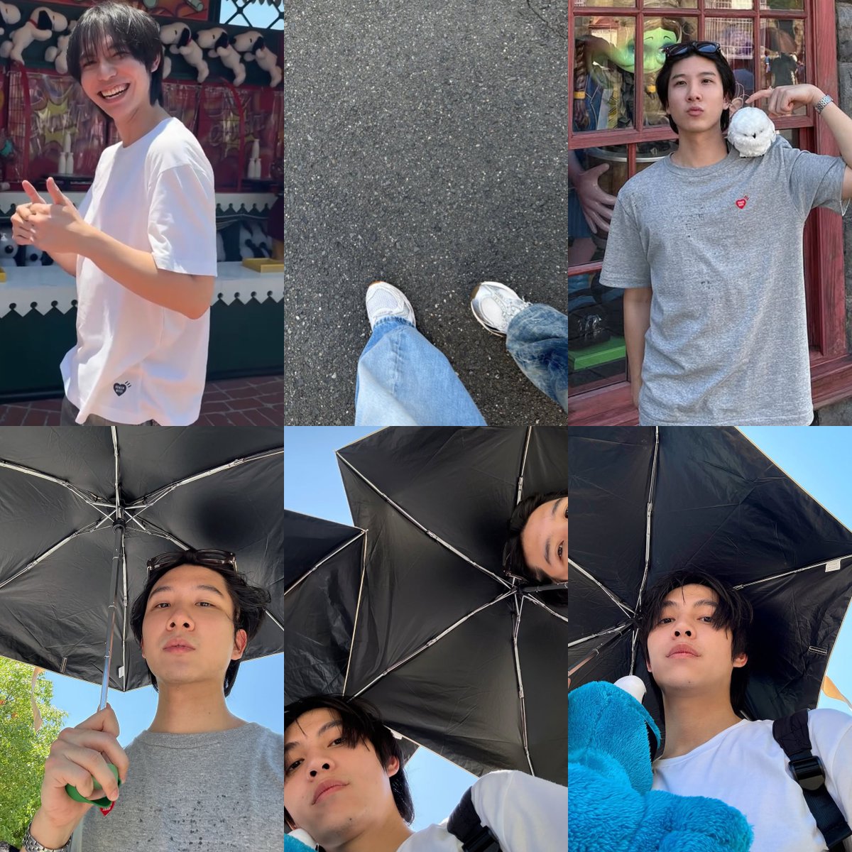 mikrokosmos000's tweet image. Human made tshirt, jeans, white shoes, black umbrella… coincidence or what? 😣