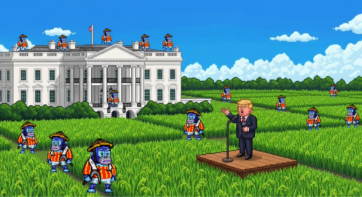 RonkeUpdates's tweet image. 🚨 LATEST: RONKE JUST BOUGHT THE WHITE HOUSE TO BE THEIR NEW BARN!!🔥🔥
NEXT IS PUTTING RICE TARIFFS ON EVERY OTHER NATION!🚀🚀
69% RICE TARIFF INCOMING! 🌾🌾🍚🍚