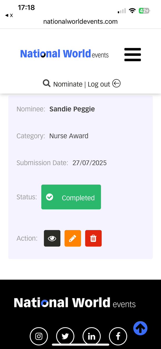 mikedailly's tweet image. Delighted to nominate Nurse Sandie Peggie for this award via The Scotsman newspaper.